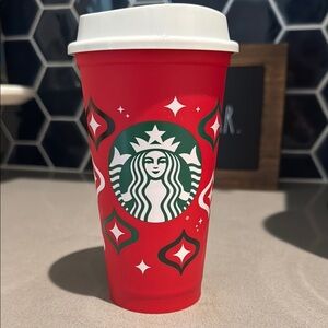 2023 STARBUCKS HOLIDAY RED REUSABLE TRAVEL CUP